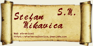 Stefan Mikavica vizit kartica